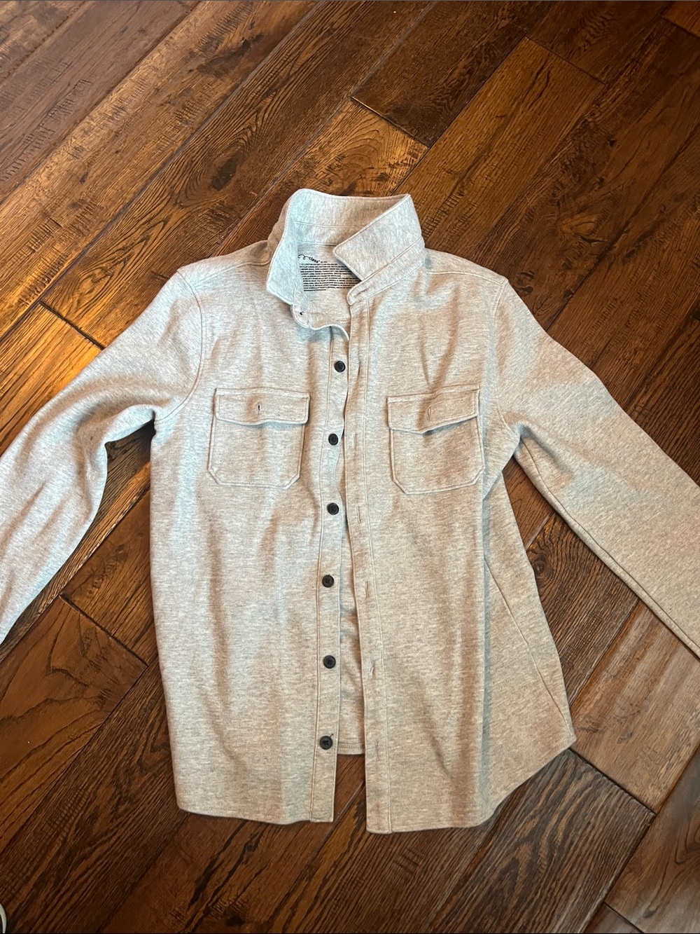 art class Light Gray Button-Up Shirt Jacket